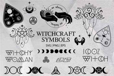 Witchy symbols svg